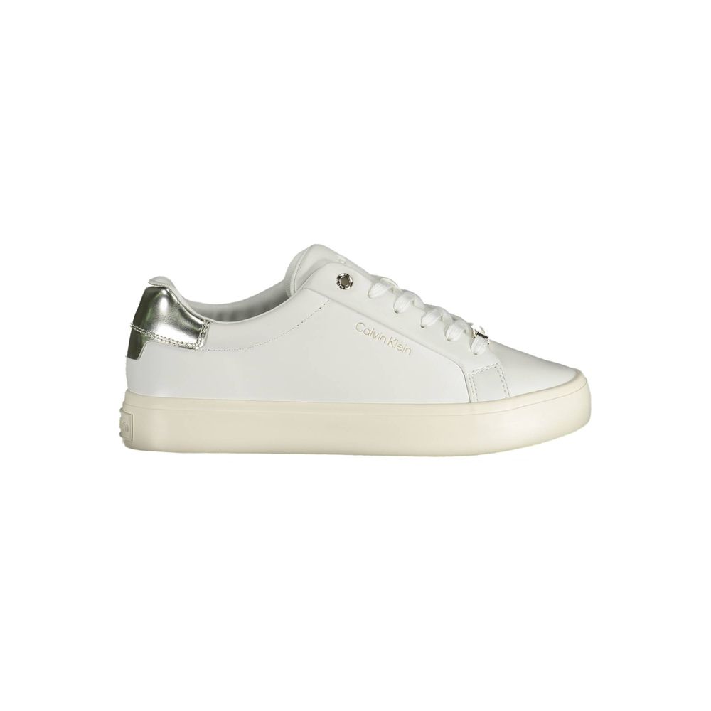 Calvin Klein Bianco Pelle Women Sneaker
