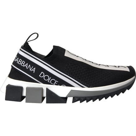 Dolce & Gabbana Μαύρα Λευκά Slip On Sorrento Αθλητικά Παπούτσια