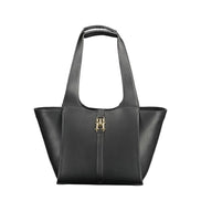 Tommy Hilfiger Black Polyurethane Women Handbag
