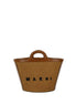 Marni Brown Cotton Shoulder Bag