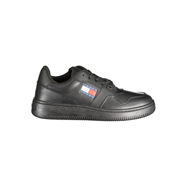Γυναικεία αθλητικά παπούτσια Tommy Hilfiger Black από δέρμα