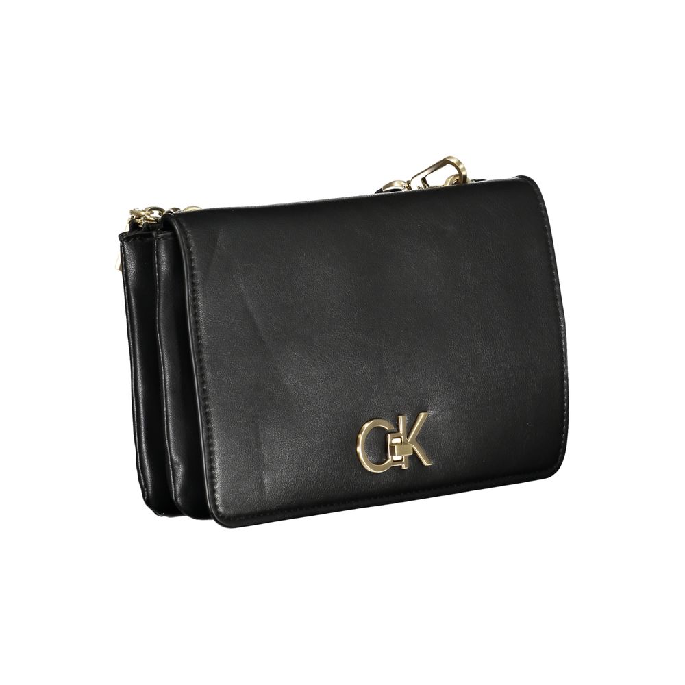 Μαύρη Γυναικεία Τσάντα Ώμου Calvin Klein από Πολυεστέρα  