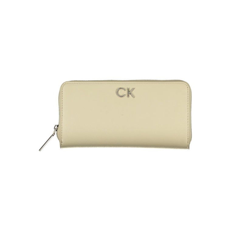 Γυναικείο Πορτοφόλι Calvin Klein Μπεζ Πολυουρεθάνη
