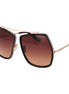 Max Mara Brown Metal Sunglasses