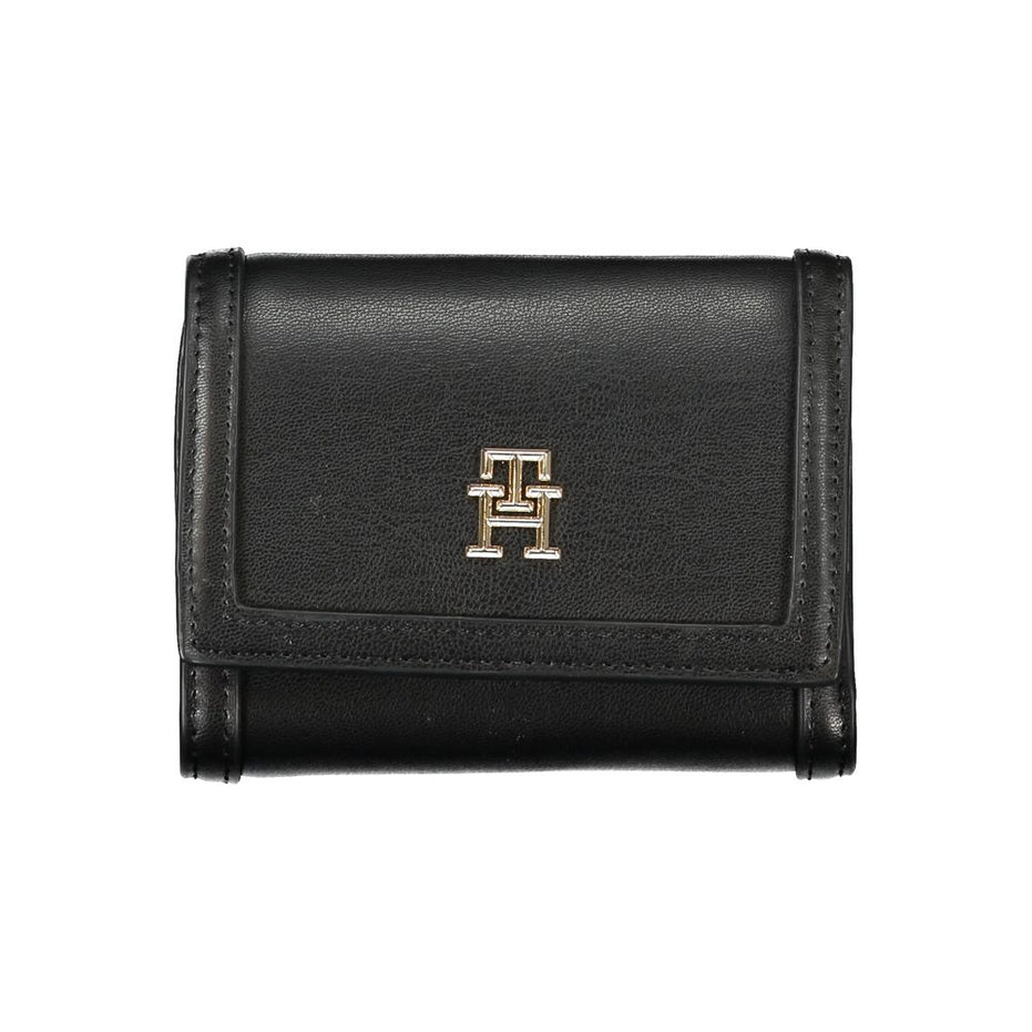 Γυναικείο Πορτοφόλι Tommy Hilfiger Μαύρο από Πολυουρεθάνη