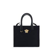 Versace Μαύρη Τσάντα Ώμου από Βαμβάκι