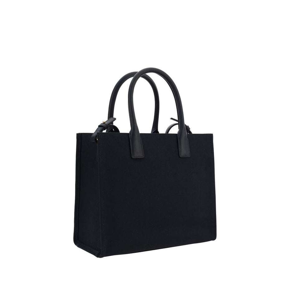 Versace Black Cotton Shoulder Bag