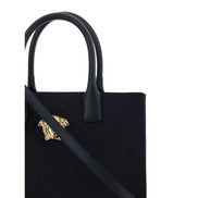 Versace Μαύρη Τσάντα Ώμου από Βαμβάκι