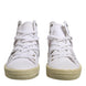 Maison Margiela White Lace Up Mid Top Women Sneakers Shoes