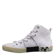Maison Margiela White Lace Up Mid Top Women Sneakers Shoes
