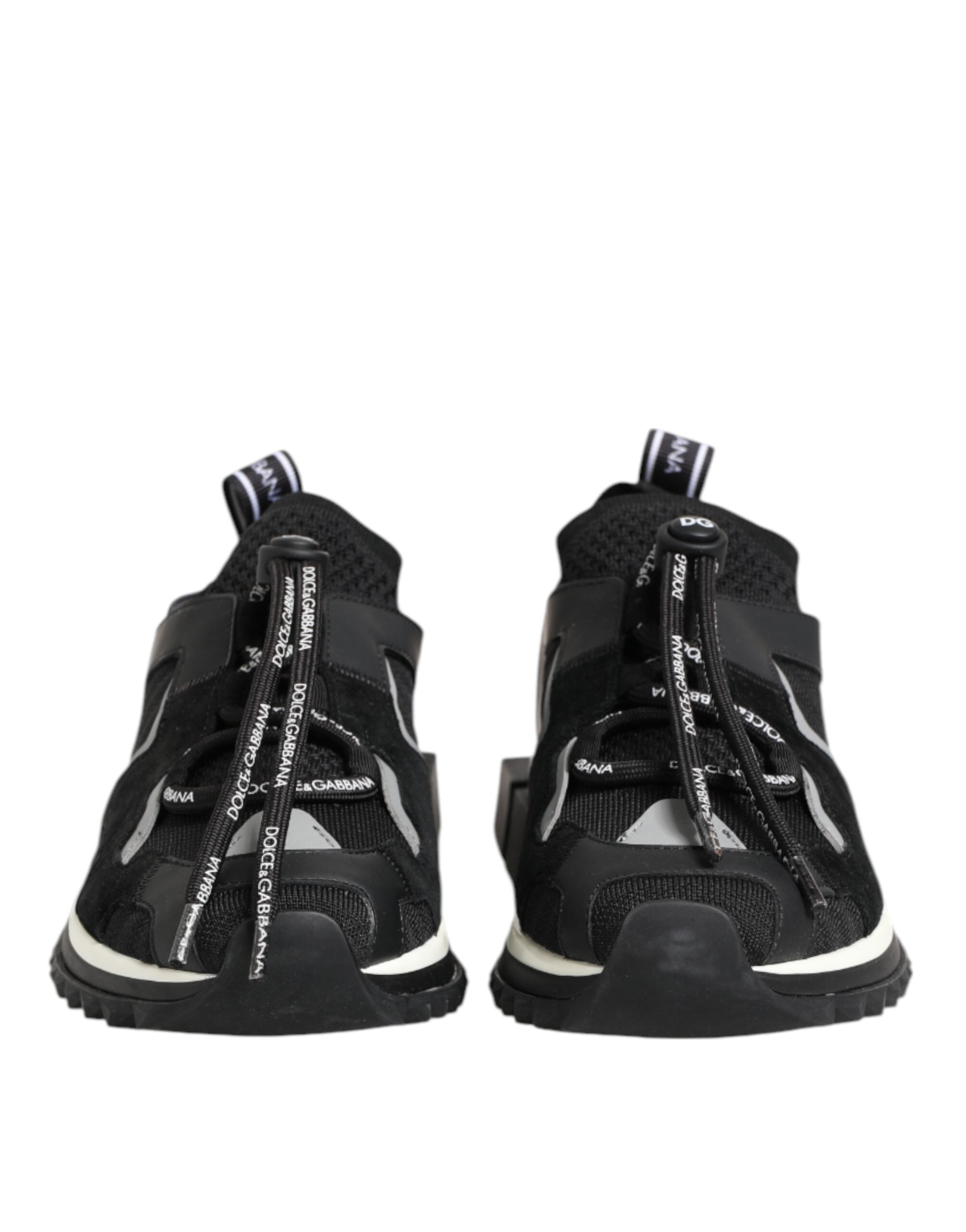 Dolce & Gabbana Μαύρα Λευκά Λογότυπα Παπούτσια Sneakers Sorrento