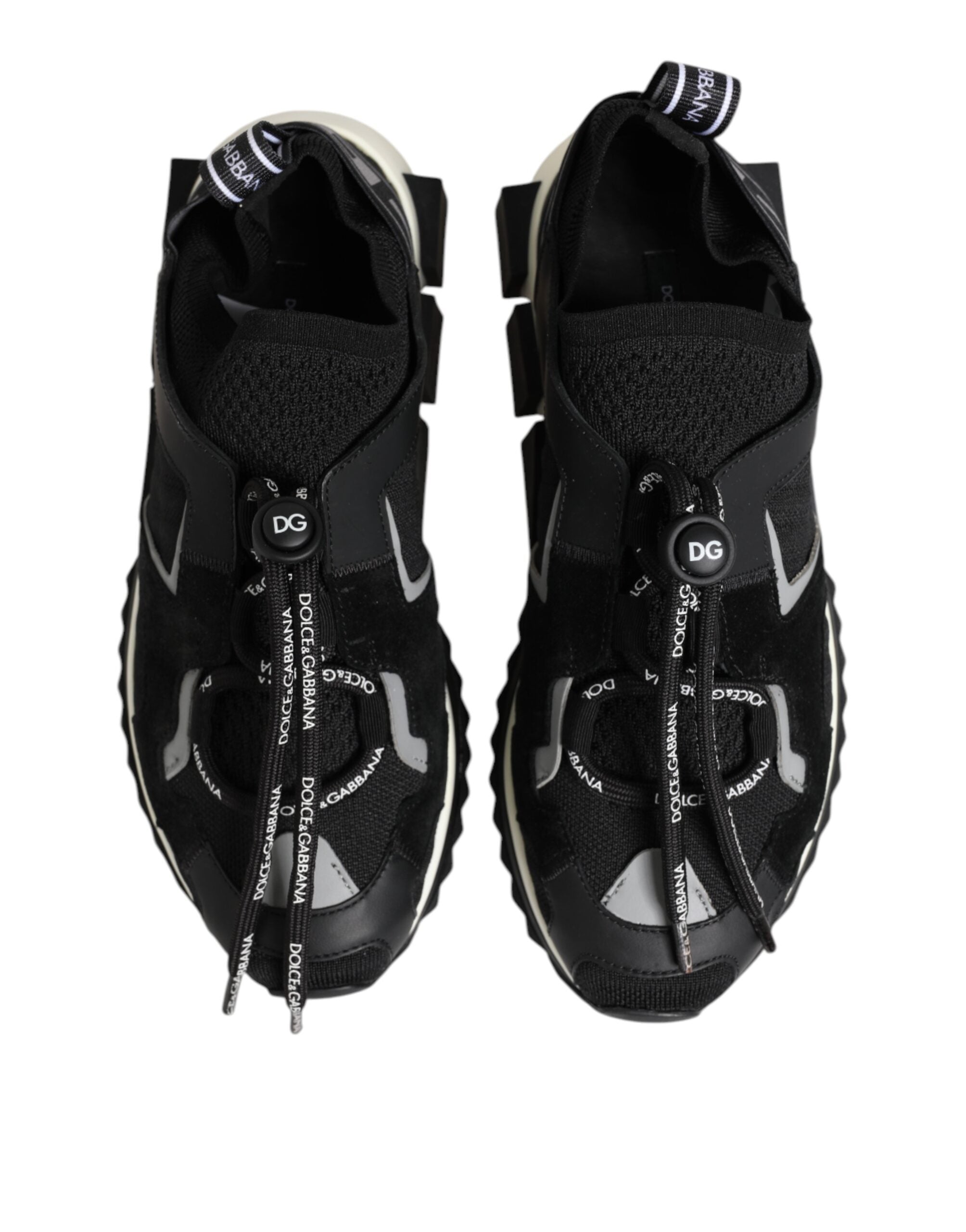 Dolce & Gabbana Μαύρα Λευκά Λογότυπα Παπούτσια Sneakers Sorrento