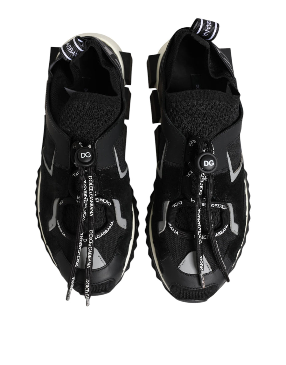 Dolce & Gabbana Μαύρα Λευκά Λογότυπα Παπούτσια Sneakers Sorrento