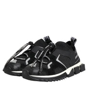 Dolce & Gabbana Black White Logo Sorrento Sneakers Shoes