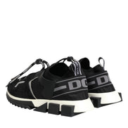 Dolce & Gabbana Black White Logo Sorrento Sneakers Shoes