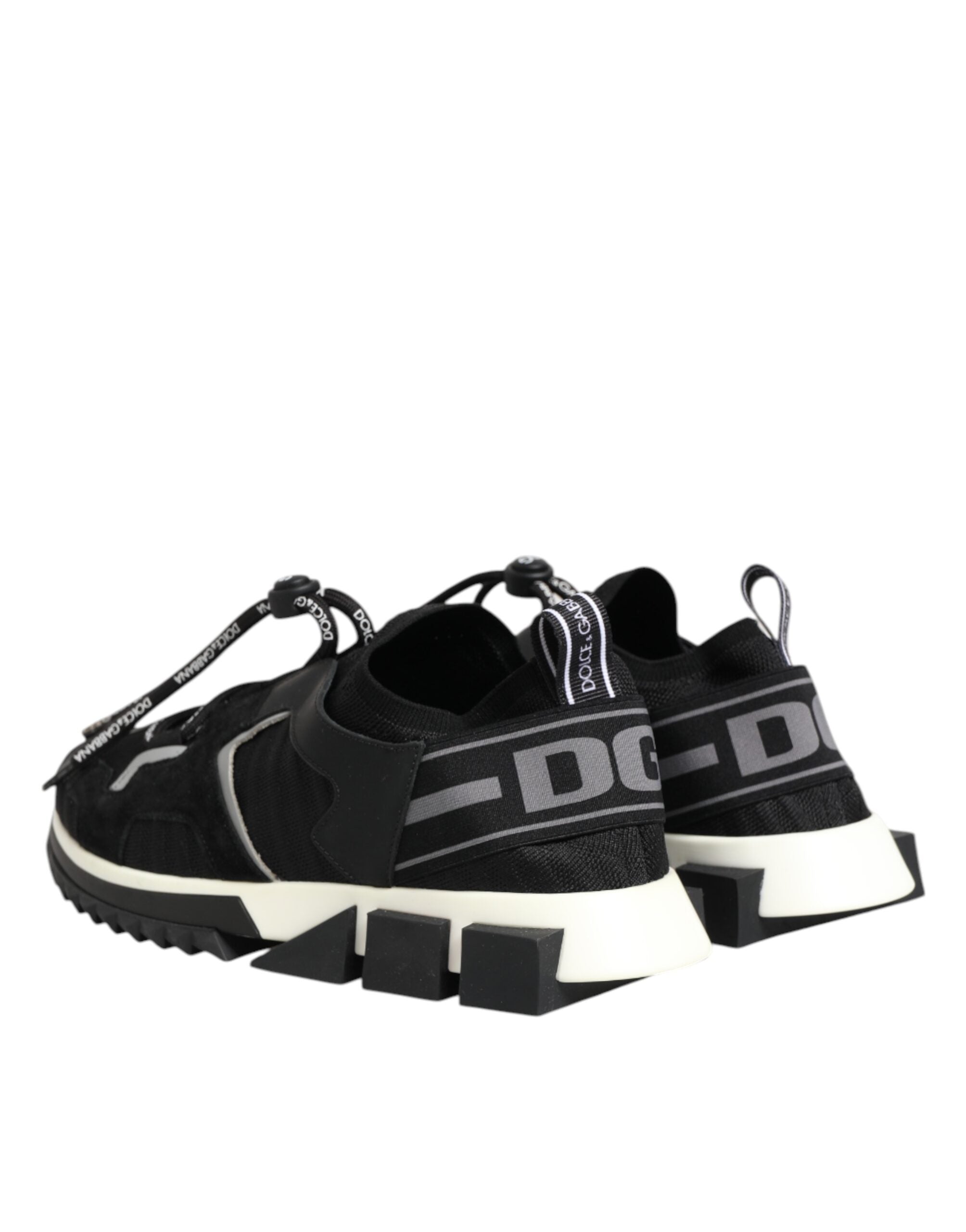 Dolce & Gabbana Μαύρα Λευκά Λογότυπα Παπούτσια Sneakers Sorrento