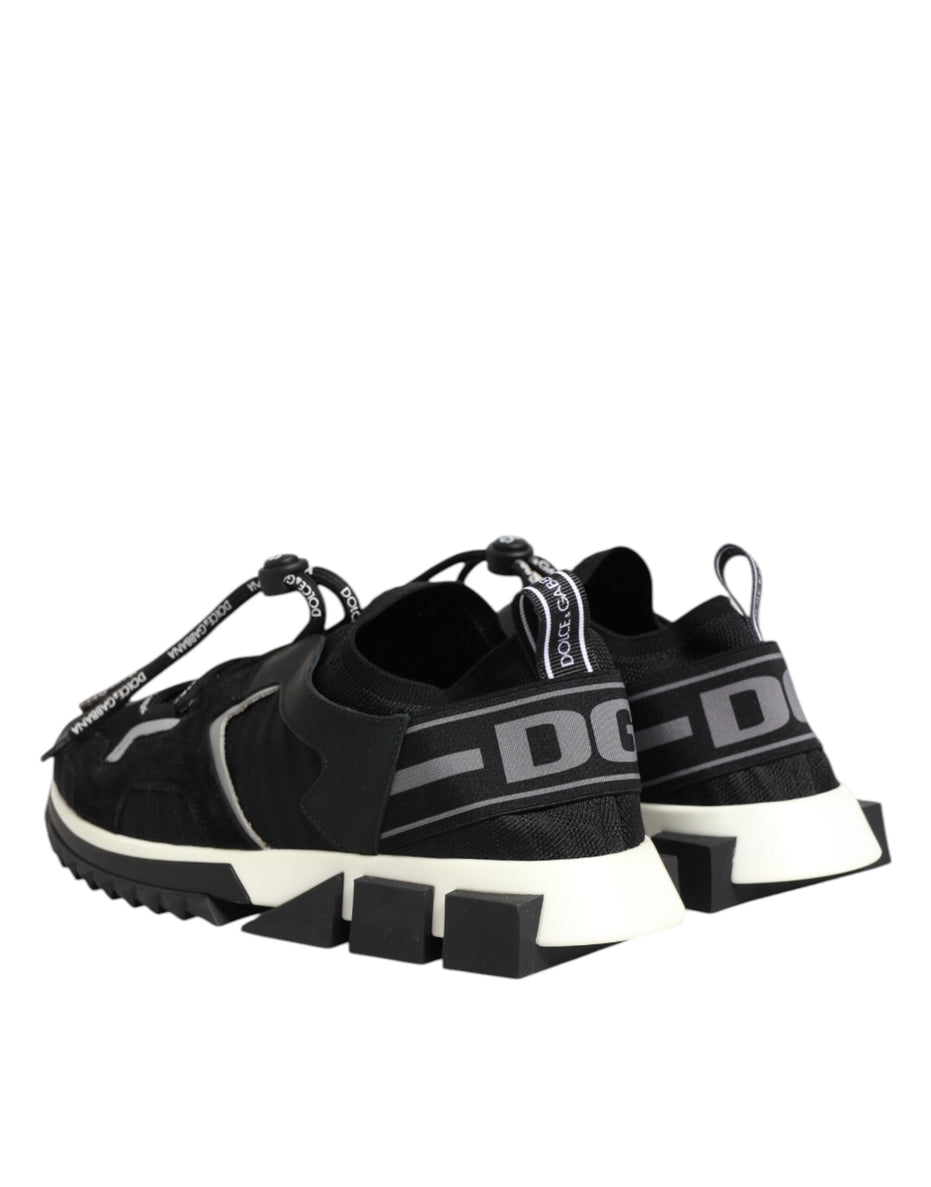 Dolce & Gabbana Μαύρα Λευκά Λογότυπα Παπούτσια Sneakers Sorrento