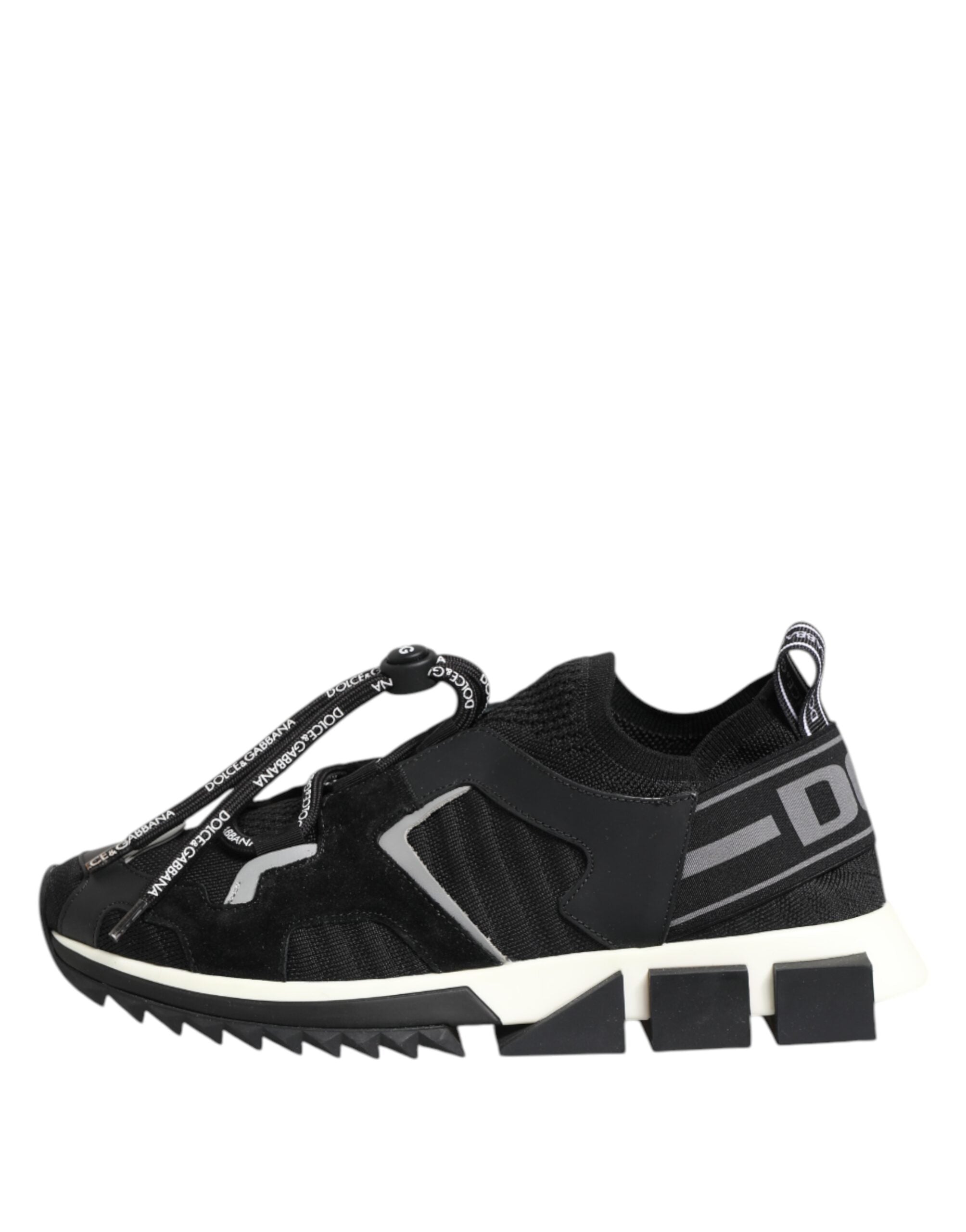 Dolce & Gabbana Μαύρα Λευκά Λογότυπα Παπούτσια Sneakers Sorrento