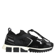 Dolce & Gabbana Black White Logo Sorrento Sneakers Shoes