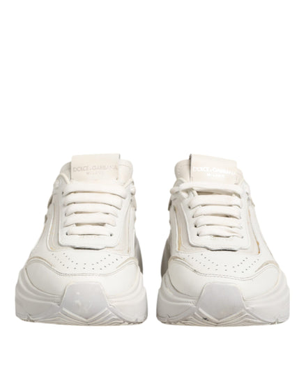 Dolce & Gabbana Λευκά Δερμάτινα Sneakers DAYMASTER από Δέρμα Μοσχαριού