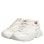 Dolce & Gabbana White DAYMASTER Calf Leather Sneakers Shoes