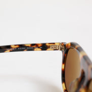 Γυαλιά ηλίου Dolce & Gabbana καφέ οξικό στρογγυλό με λεοπάρ σχέδιο