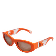 Dolce & Gabbana Orange Reborn To Live Oval Frame Logo Eyewear Sunglasses