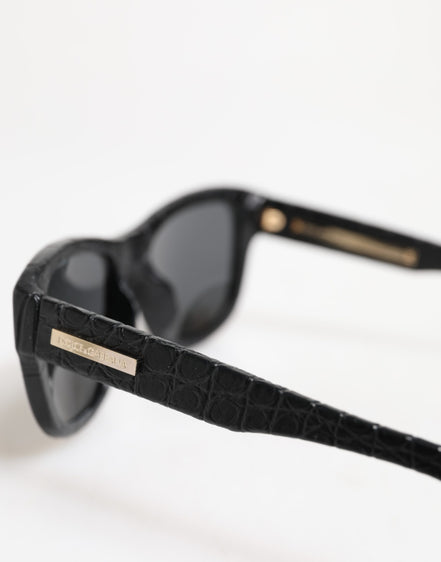 Dolce & Gabbana Black Leather Frame DG4177 Tinted Lens Sunglasses
