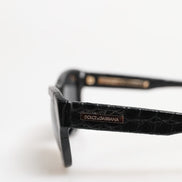 Dolce & Gabbana Black Leather Frame DG4177 Tinted Lens Sunglasses