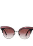 Dolce & Gabbana Μαύρα Ροζ Καθρέφτη Γυαλιά Ηλίου Cat Eye DG6109 με πούλιες