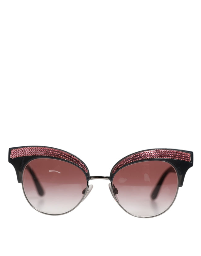 Dolce & Gabbana Μαύρα Ροζ Καθρέφτη Γυαλιά Ηλίου Cat Eye DG6109 με πούλιες