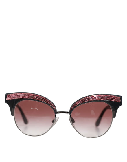 Dolce & Gabbana Μαύρα Ροζ Καθρέφτη Γυαλιά Ηλίου Cat Eye DG6109 με πούλιες