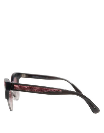 Dolce & Gabbana Black Pink Mirrored Cat Eye DG6109 Sequined Sunglasses