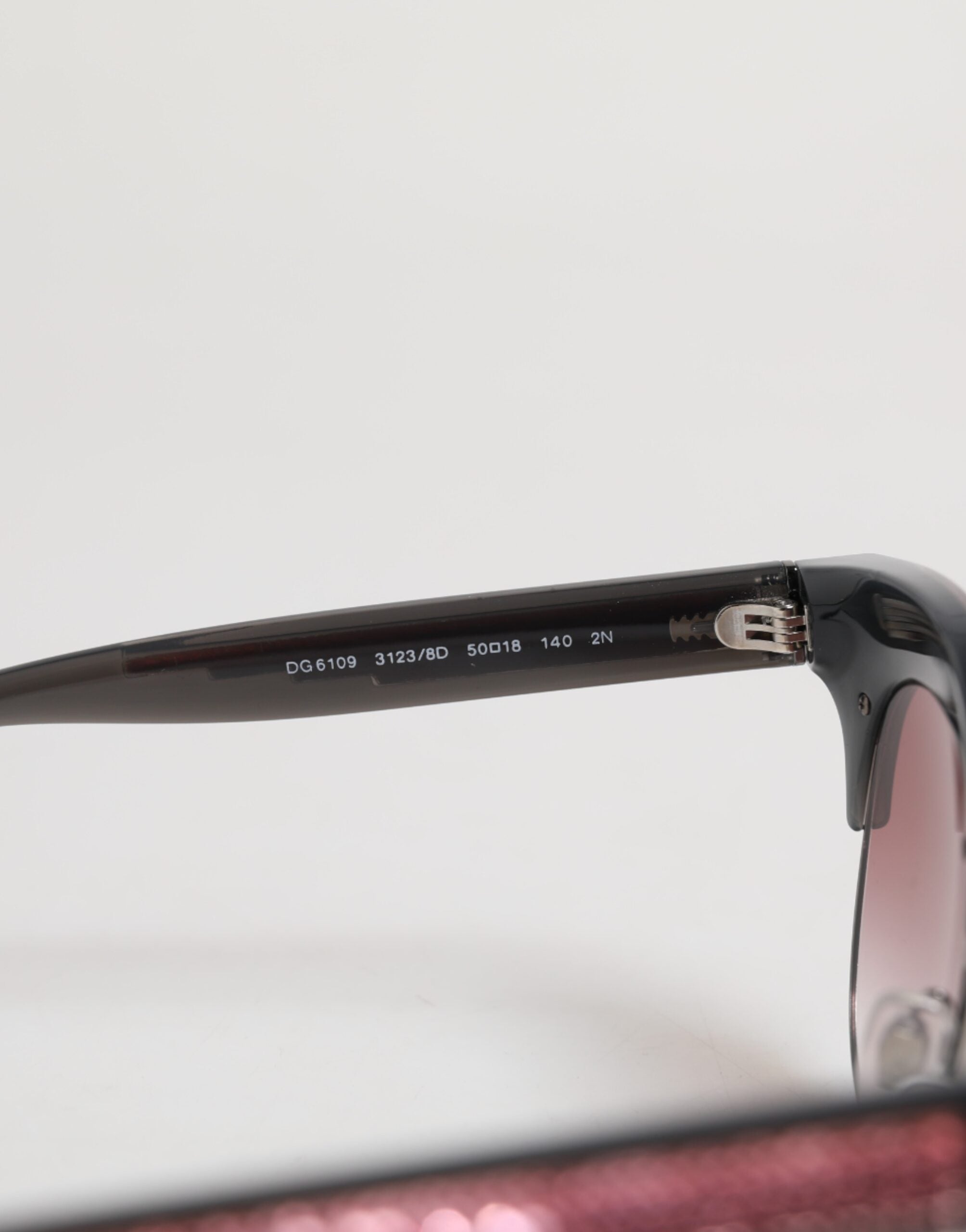 Dolce & Gabbana Μαύρα Ροζ Καθρέφτη Γυαλιά Ηλίου Cat Eye DG6109 με πούλιες