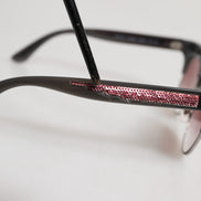 Dolce & Gabbana Black Pink Mirrored Cat Eye DG6109 Sequined Sunglasses
