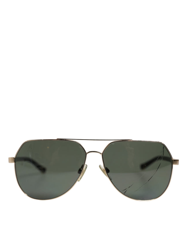 Dolce & Gabbana Μαύρα Ηλιογένια Γυαλιά Ηλίου DG2133K από Ανοξείδωτο Ατσάλι, Επιχρυσωμένα με 18K Χρυσό και Πολωτικούς Φακούς