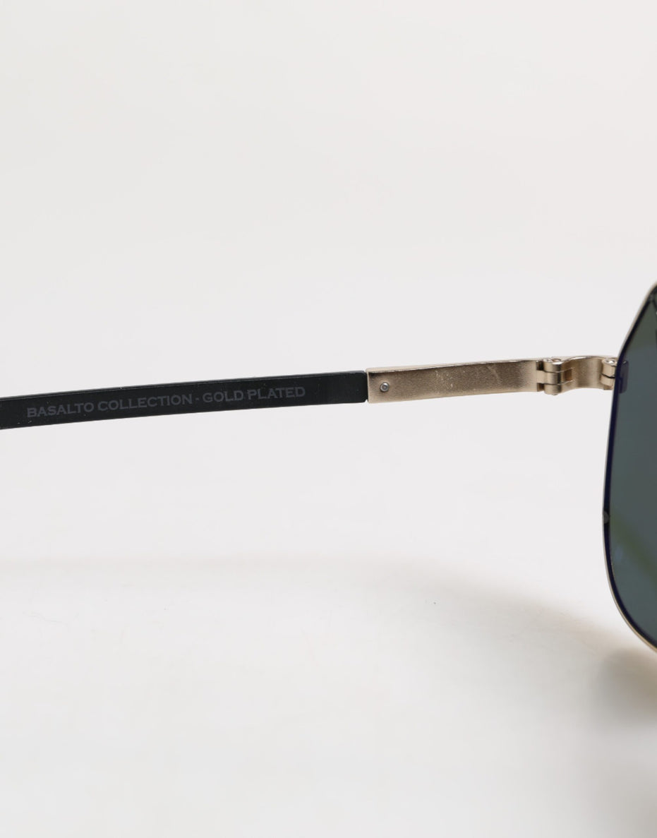 Dolce & Gabbana Μαύρα Ηλιογένια Γυαλιά Ηλίου DG2133K από Ανοξείδωτο Ατσάλι, Επιχρυσωμένα με 18K Χρυσό και Πολωτικούς Φακούς