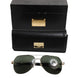 Dolce & Gabbana Μαύρα Ηλιογένια Γυαλιά Ηλίου DG2133K από Ανοξείδωτο Ατσάλι, Επιχρυσωμένα με 18K Χρυσό και Πολωτικούς Φακούς