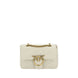 PINKO White Calf Leather Bos Taurus Shoulder Bag