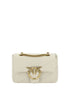 PINKO White Calf Leather Bos Taurus Shoulder Bag