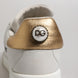 Dolce & Gabbana White Gold Leather Low Top Sneakers Shoes