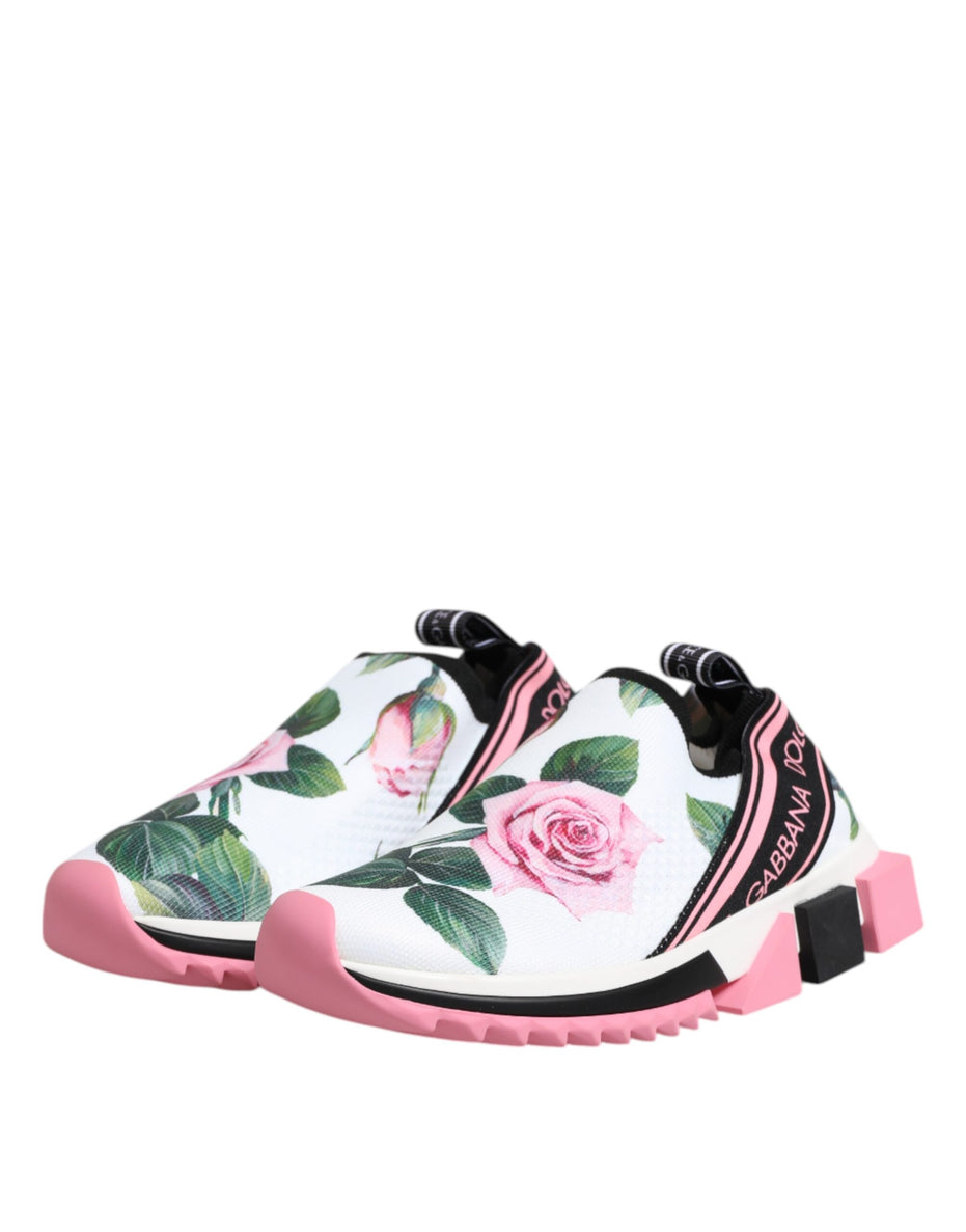 Dolce & Gabbana Αθλητικά Παπούτσια Sorrento με Σχέδιο Λευκό Τριαντάφυλλο