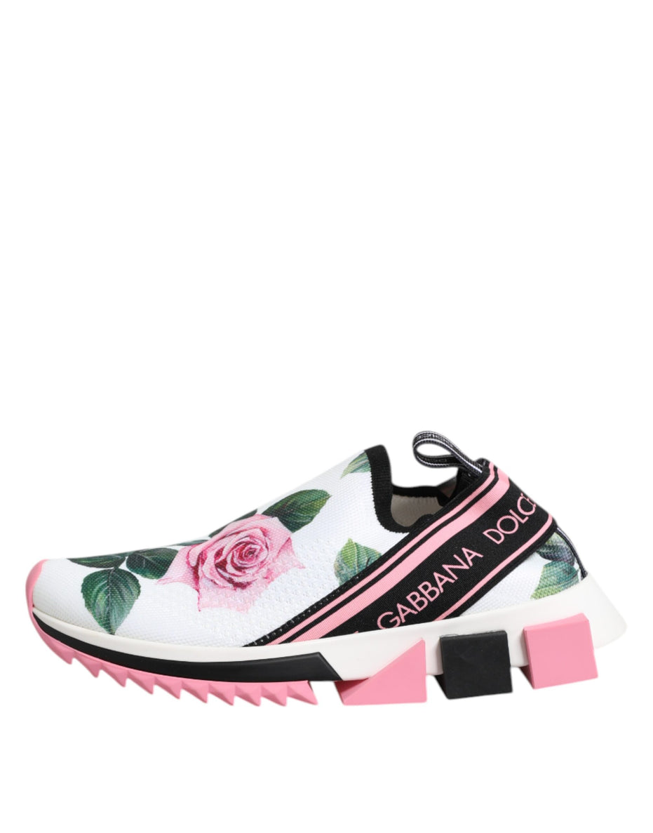 Dolce & Gabbana Αθλητικά Παπούτσια Sorrento με Σχέδιο Λευκό Τριαντάφυλλο