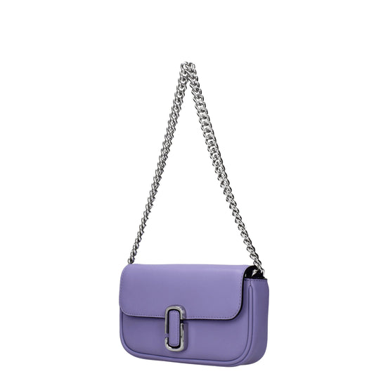 Τσάντα Marc Jacobs μοβ από δέρμα για χιαστί  