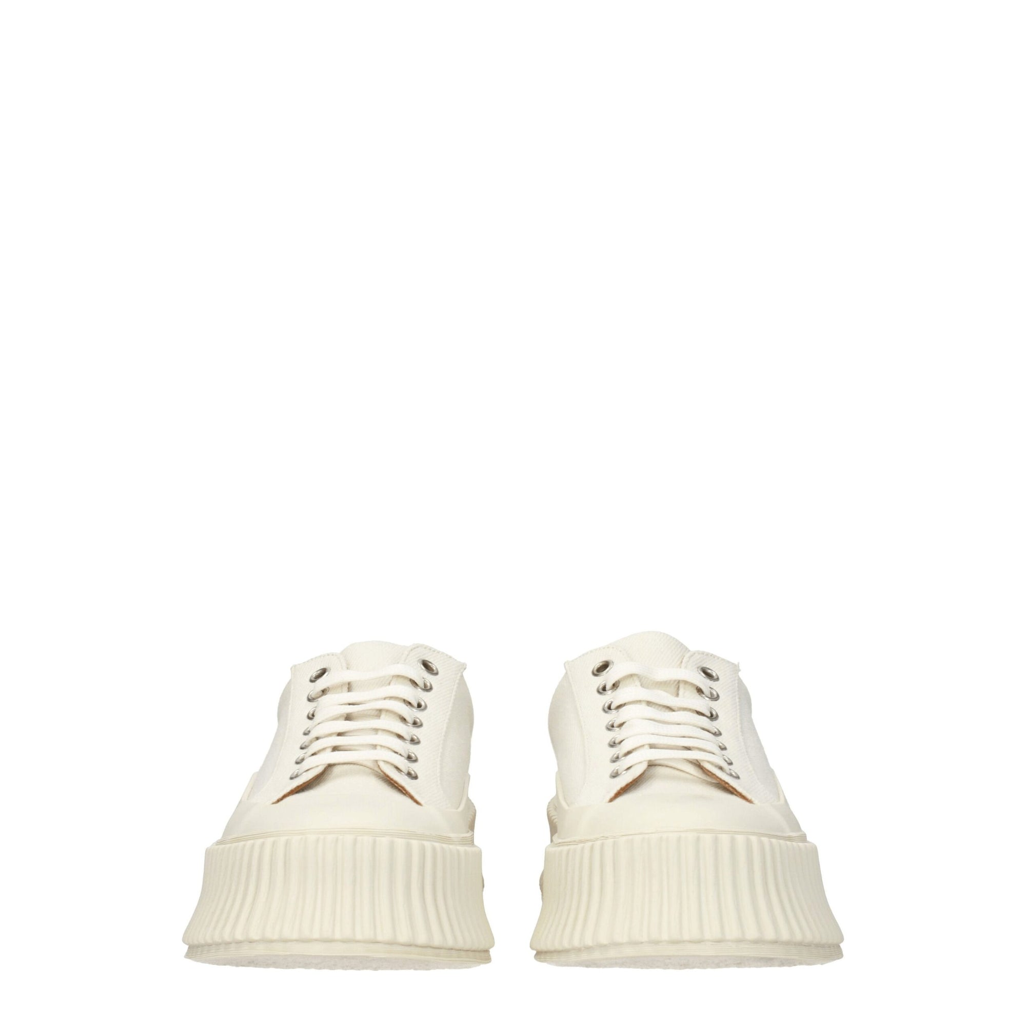 Jil Sander Λευκά Sneakers με Πλατφόρμα από Ύφασμα