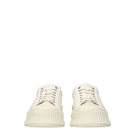 Jil Sander Λευκά Sneakers με Πλατφόρμα από Ύφασμα
