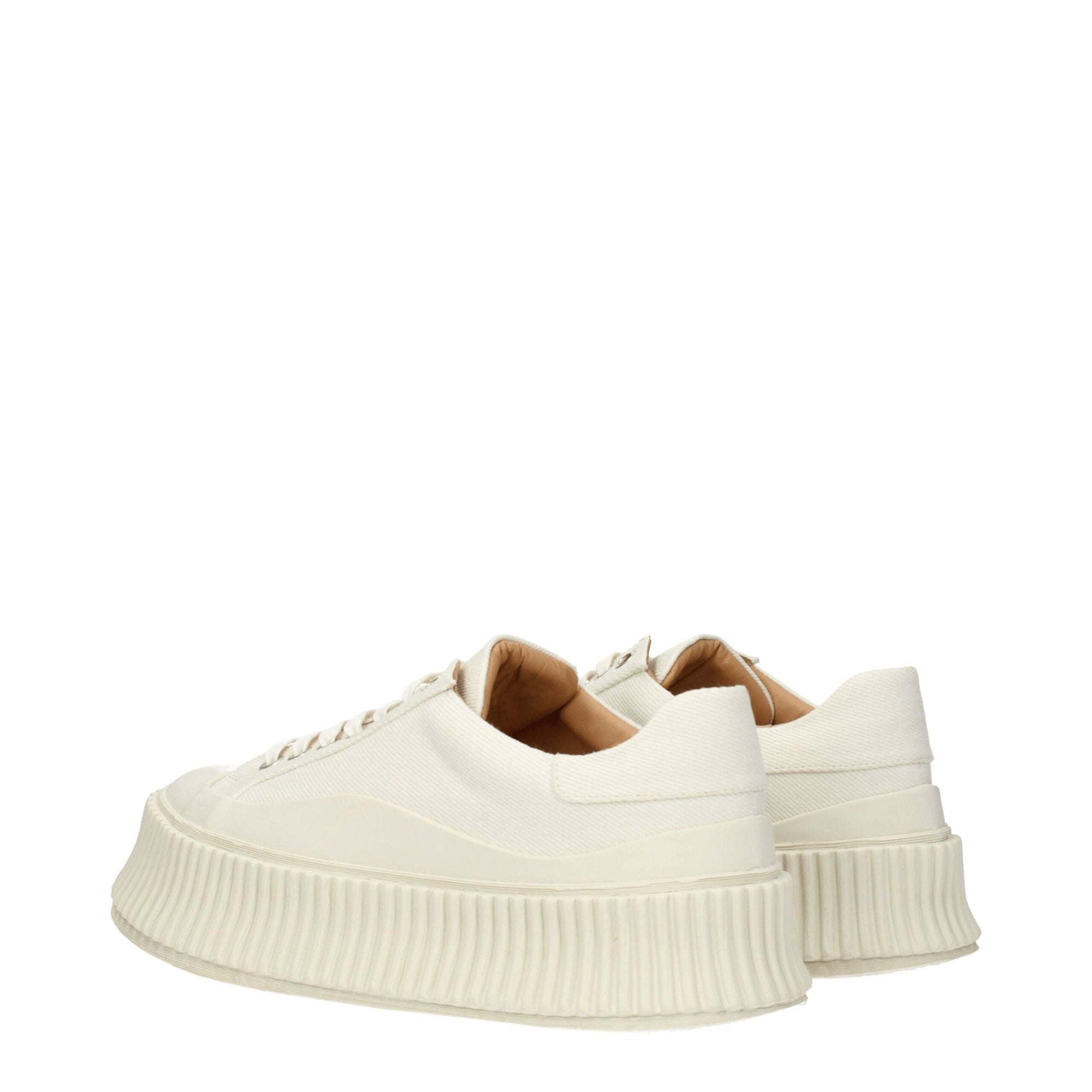 Jil Sander Λευκά Sneakers με Πλατφόρμα από Ύφασμα