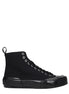 Jil Sander Black Fabric High Top Sneakers