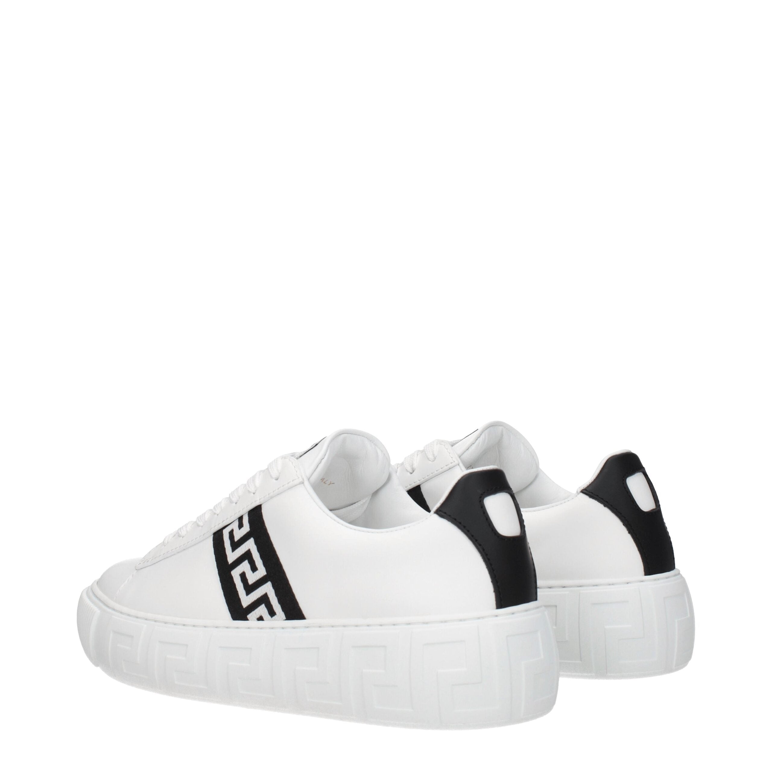 Μπλε δερμάτινα sneakers χαμηλού ύψους Versace