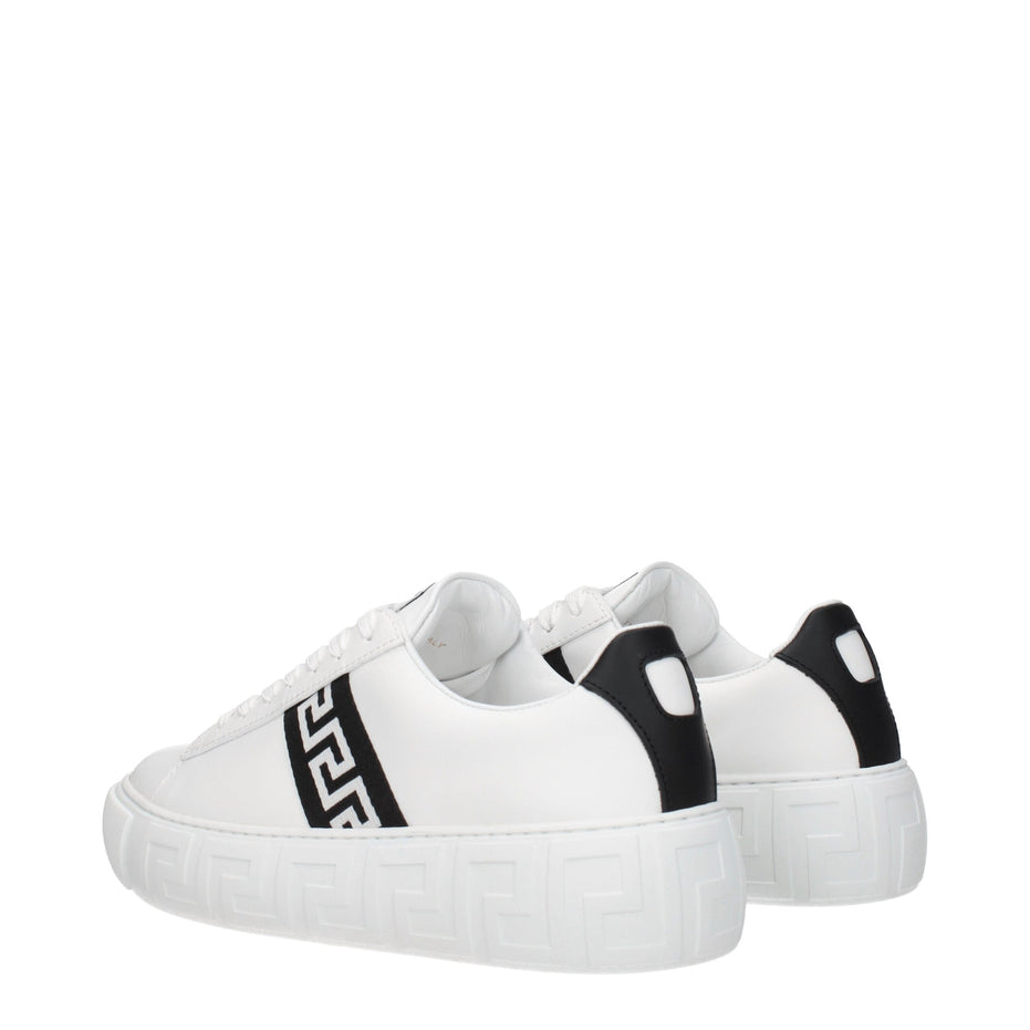 Μπλε δερμάτινα sneakers χαμηλού ύψους Versace